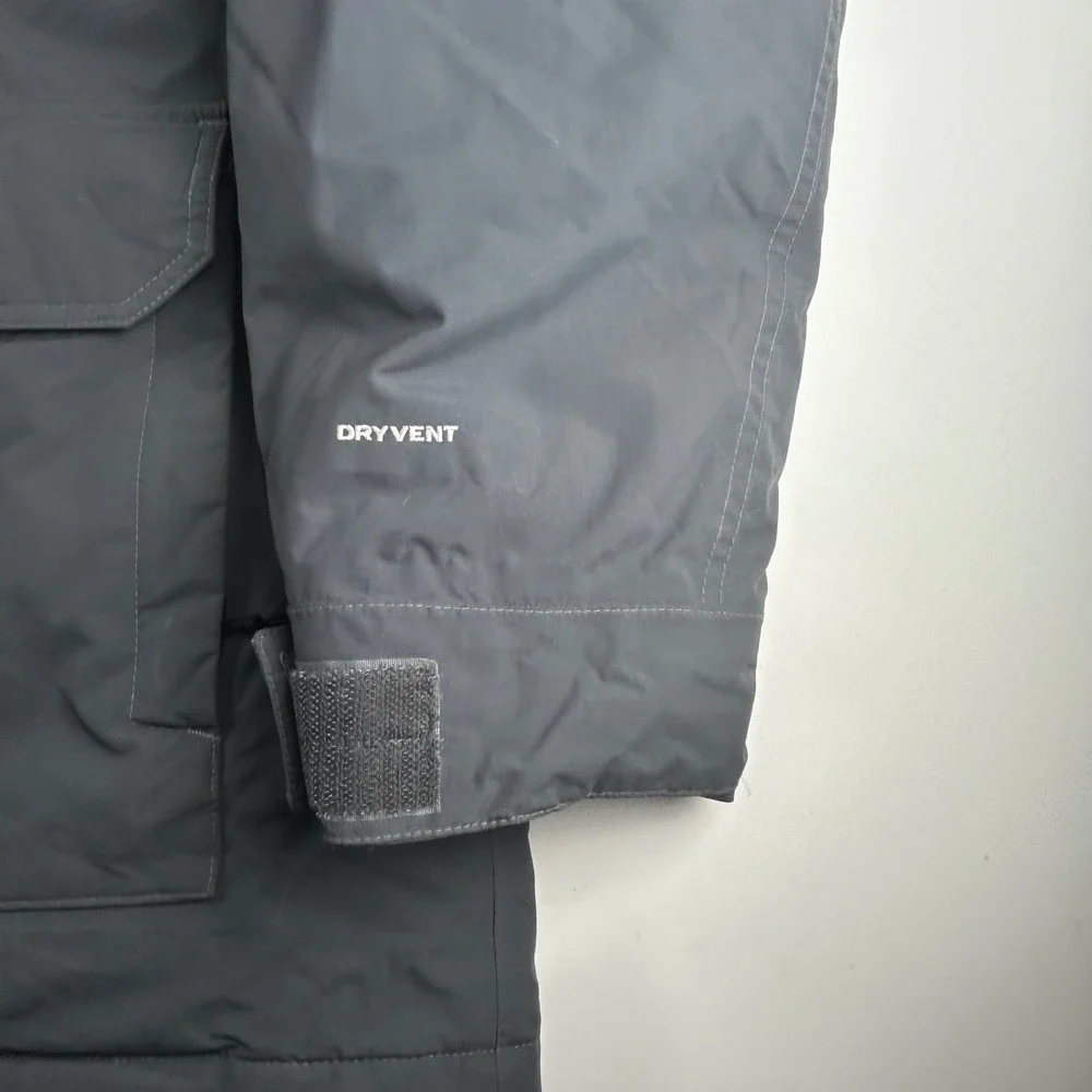 The North Face Men's L Cypress Parka DryVent 550 Down Gray Hooded Winter Jacket
